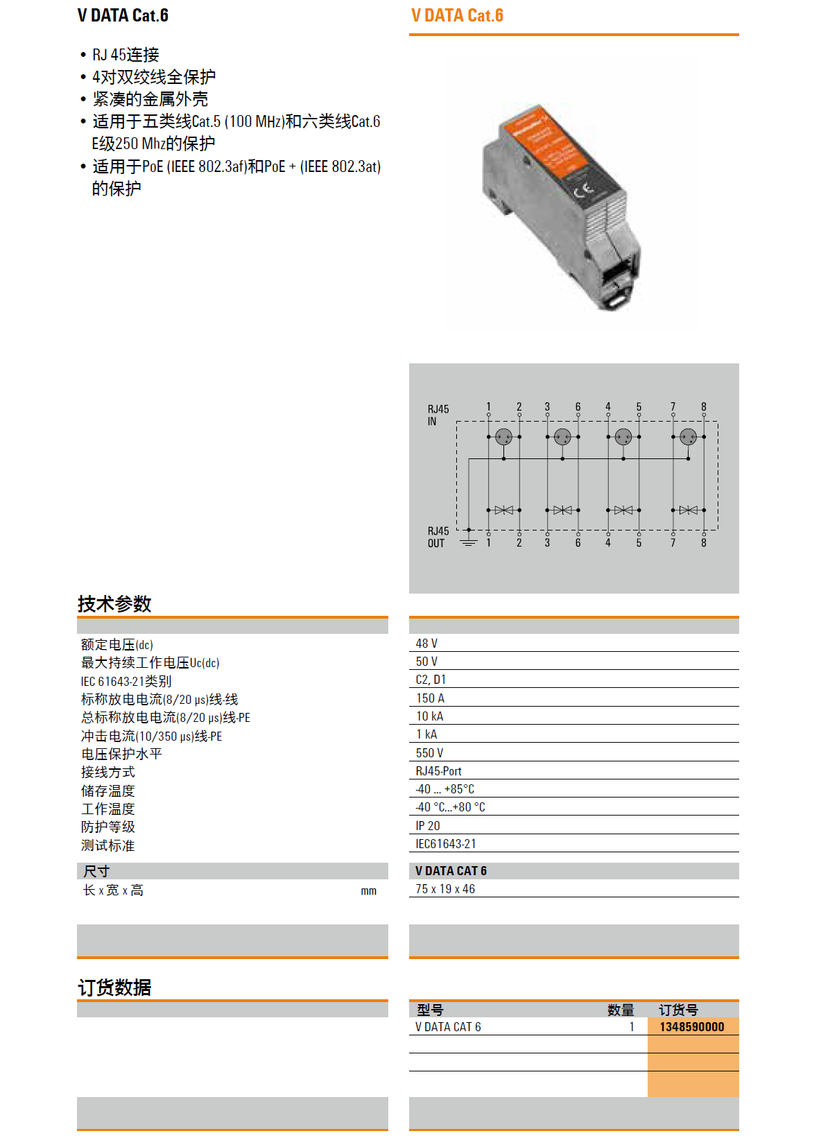 VARITECTOR DATA CAT6 魏德米勒RJ45電涌保護器解析：高效防護與智能創(chuàng)新